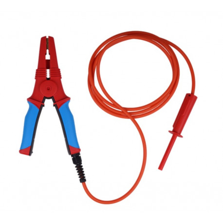 Metrel A 1639 RED-2M5 - Velký červený HV testovací klip s HV kabelem a konektorem, 2,5 m