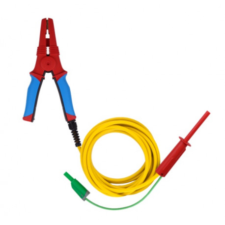 Metrel A 1823 RED 2M5 - 10 kV stíněný testovací vodič s velkou černou HV testovací svorkou