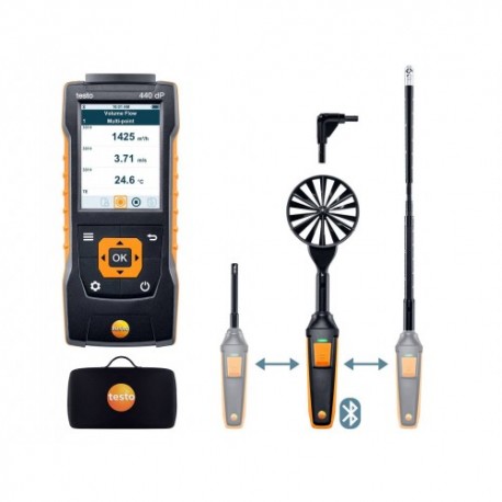 Testo 440 - Delta P kombinovaná sada 2 pro měření proudění s BT