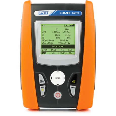 HT Instruments Combi420 - multifunkční přístroj pro revize instalací s jednofázovým měřením kvality sítě