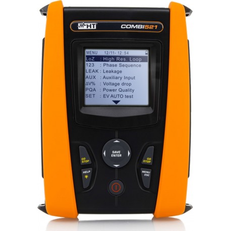 HT Instruments Combi 521 - Multifunkční přístroj pro revize instalací s analýzou kvality sítě a měřením EVSE